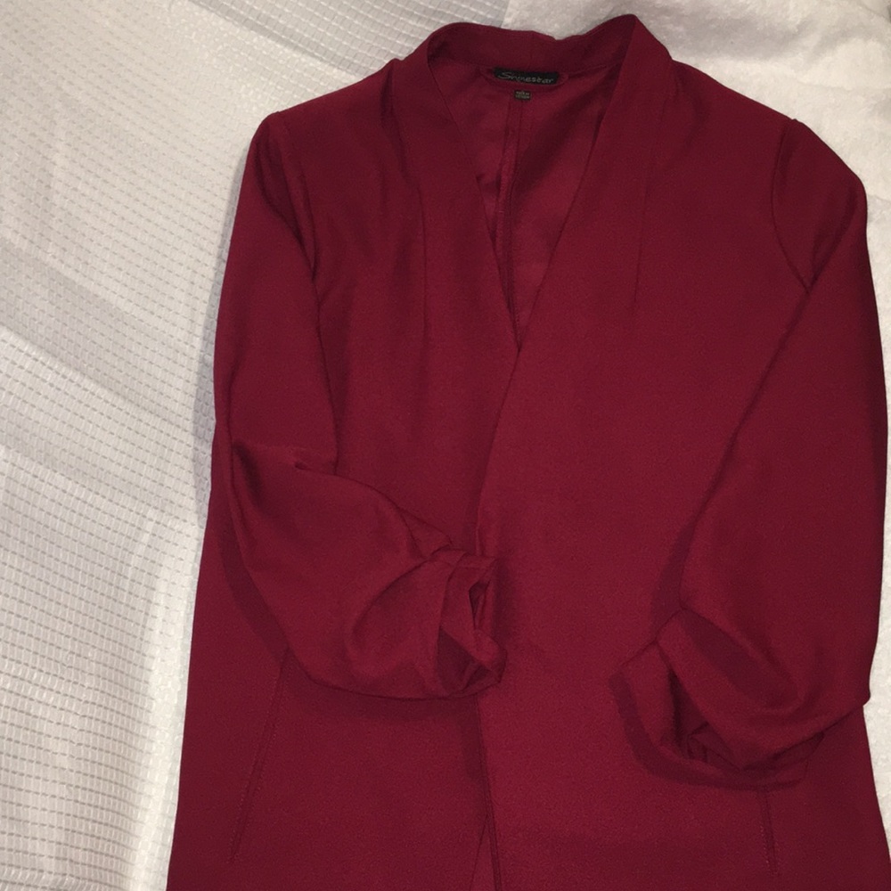 Deep Red Blazer - image 4